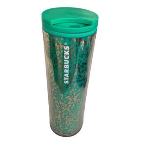Starbucks 2019 Holiday Green Gold Foil 16 oz Tumbler NWOT